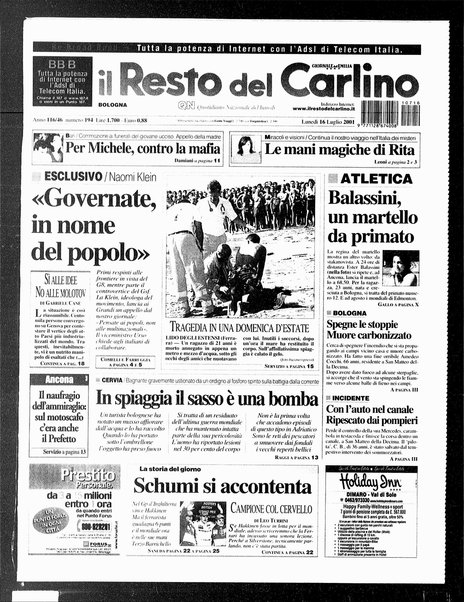 Il Resto del Carlino : giornale dell'Emilia